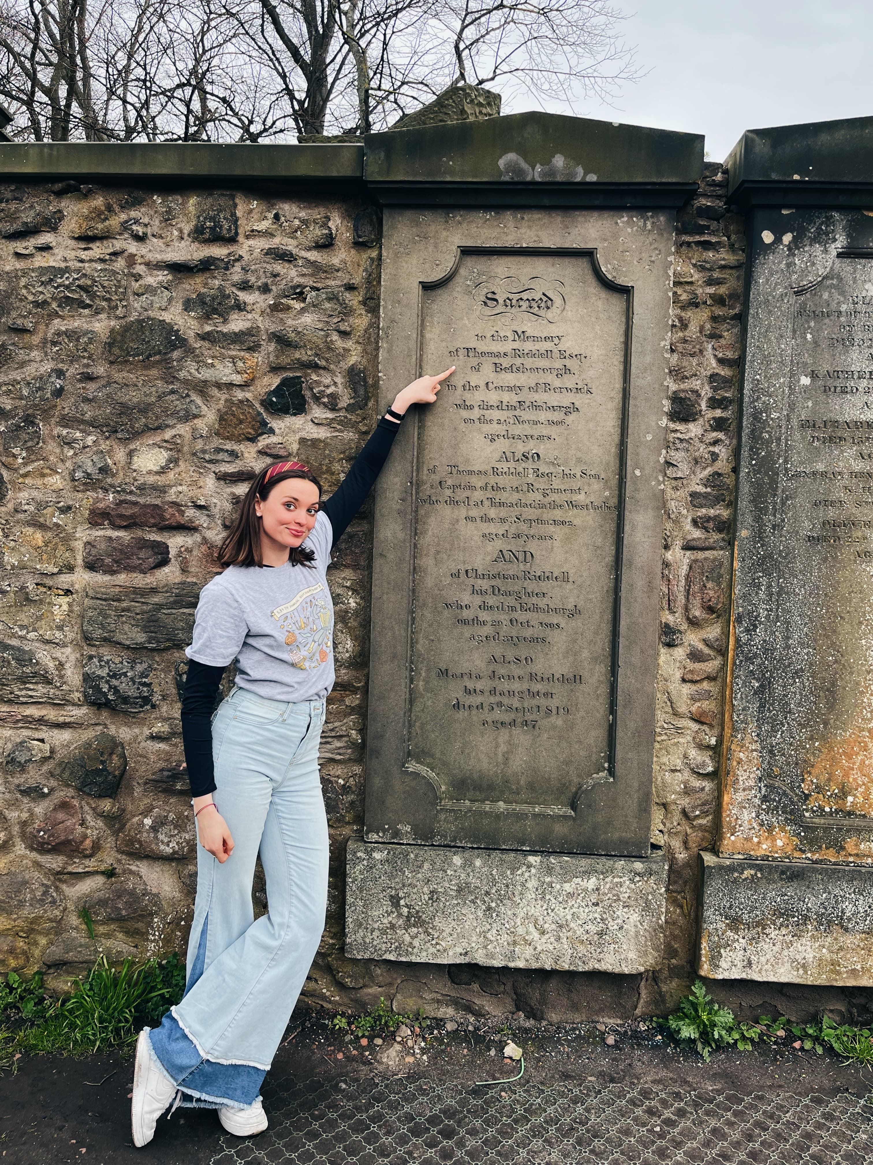 Visiting Thomas Riddell's grave is part of the road trip.