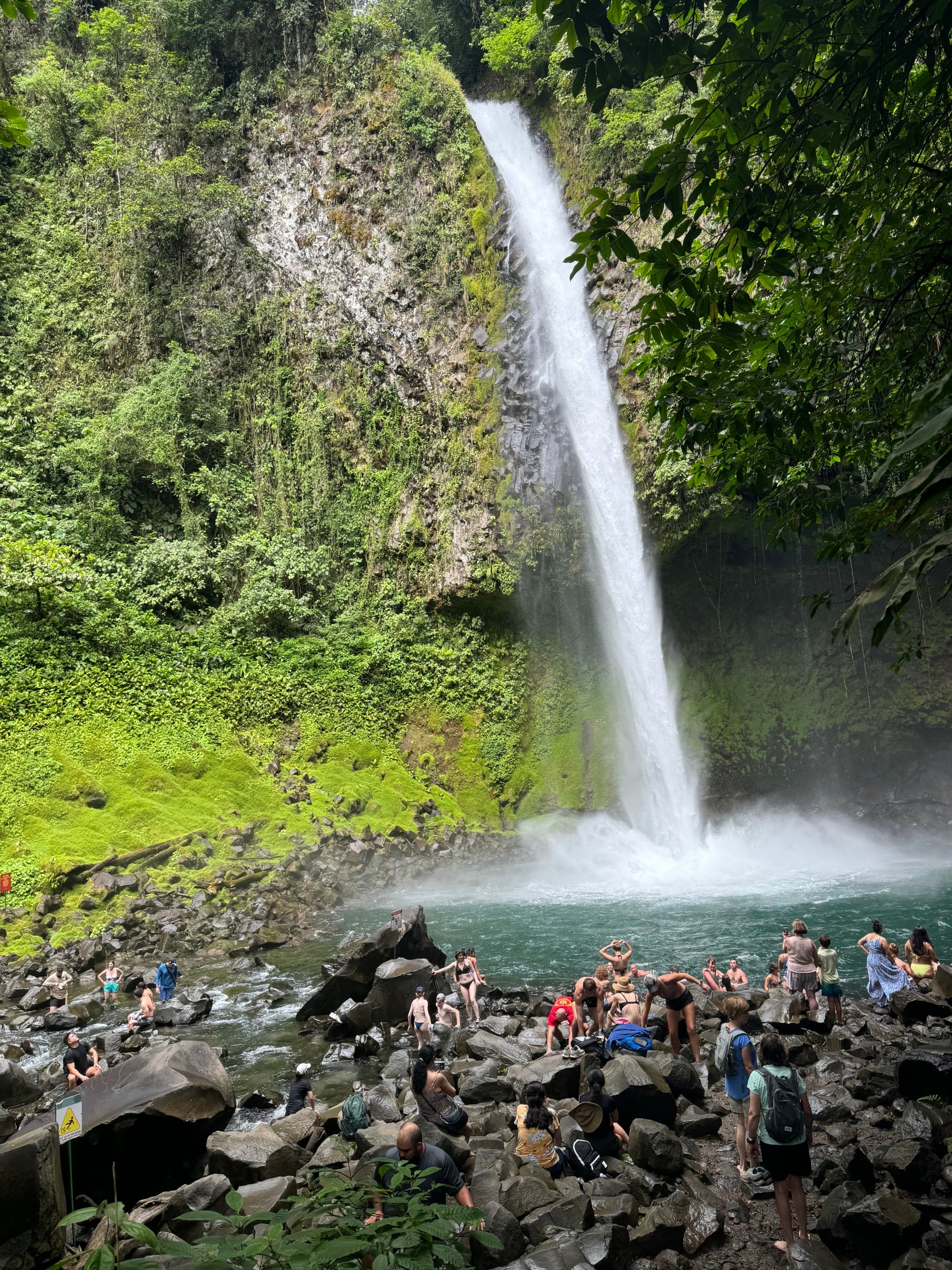 Waterfall in a tropical forest.